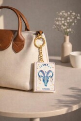 Yıldız Defter 4,5x7cm Kitap Anahtarlık - Capricorn Oğlak Burcu - 2