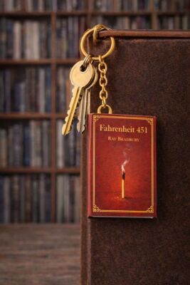 Yıldız Defter 4,5x7cm Kitap Anahtarlık - Fahrenheit 451 - 1