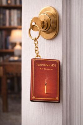 Yıldız Defter 4,5x7cm Kitap Anahtarlık - Fahrenheit 451 - 3