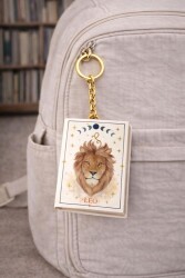 Yıldız Defter 4,5x7cm Kitap Anahtarlık - Leo Aslan Burcu - Yıldız Defter