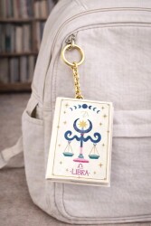 Yıldız Defter 4,5x7cm Kitap Anahtarlık - Libra Balık Burcu - 2