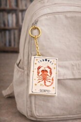 Yıldız Defter 4,5x7cm Kitap Anahtarlık - Scorpio Akrep Burcu - 2