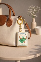 Yıldız Defter 4,5x7cm Kitap Anahtarlık - Taurus Boğa Burcu - 2