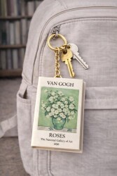 Yıldız Defter 4,5x7cm Kitap Anahtarlık - Van Gogh Roses - 2