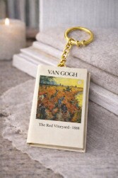 Yıldız Defter 4,5x7cm Kitap Anahtarlık - Van Gogh The Red Vineyard - Yıldız Defter