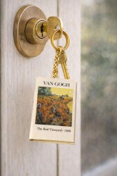Yıldız Defter 4,5x7cm Kitap Anahtarlık - Van Gogh The Red Vineyard - 2