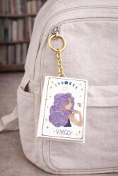 Yıldız Defter 4,5x7cm Kitap Anahtarlık - Virgo Başak Burcu - 2