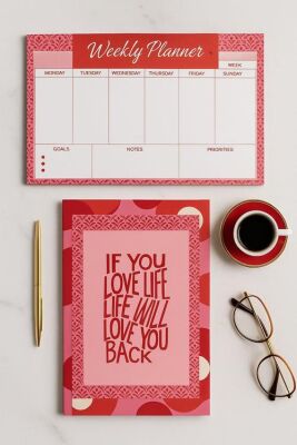 Yıldız Defter A4 Defter ve Planlayıcı Set If You Love Life Love Willlove You Back - 1