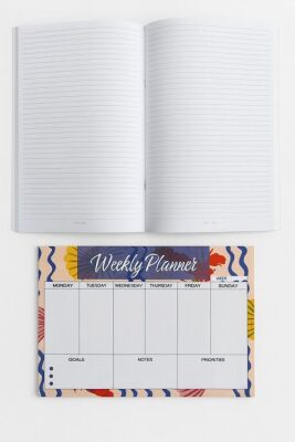 Yıldız Defter A4 Defter Ve Planlayıcı Set Karides & Deniz Kabuğu - 3