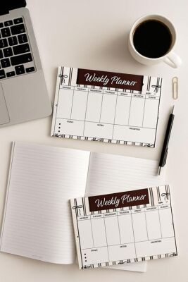 Yıldız Defter A4 Defter Ve Planlayıcı Set Kurdele Baskılı - 2