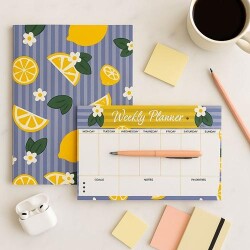 Yıldız Defter A4 Defter Ve Planlayıcı Set Lemon - Yıldız Defter