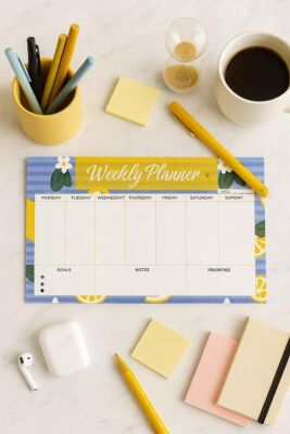 Yıldız Defter A4 Defter Ve Planlayıcı Set Lemon - 4