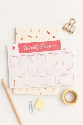 Yıldız Defter A4 Defter ve Planlayıcı Set Love Confetti - 1