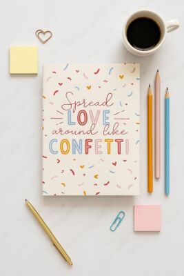 Yıldız Defter A4 Defter ve Planlayıcı Set Love Confetti - 2