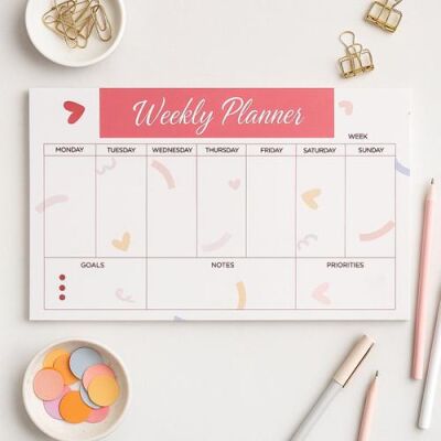 Yıldız Defter A4 Defter ve Planlayıcı Set Love Confetti - 4