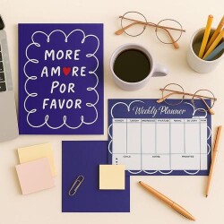 Yıldız Defter A4 Defter Ve Planlayıcı Set Mor Amore Por Favor - Yıldız Defter
