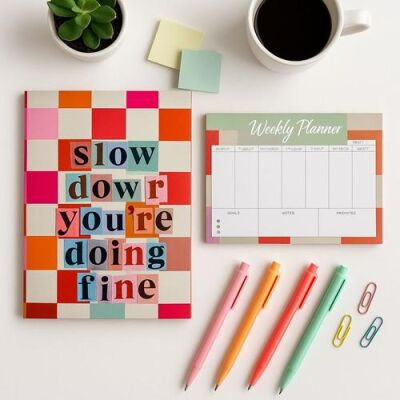 Yıldız Defter A4 Defter ve Planlayıcı Set Slow Down You`Re Doing Fine - 1