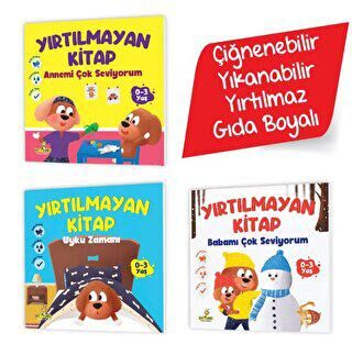 Yırtılmayan Kitap Seti Çiğnenebilir, Yıkanabilir, Yırtılmaz, Gıda Boyalı - Hikaye Kitabı Serisi 3 Kitap - 1