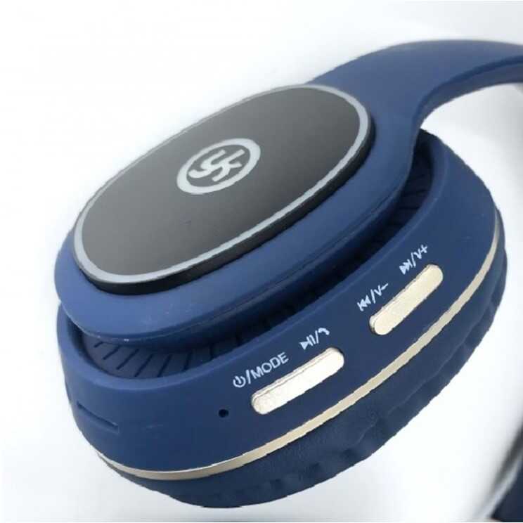 Yk Design Wireless Led Işıklı Bluetooth Kulak Mavi SR811