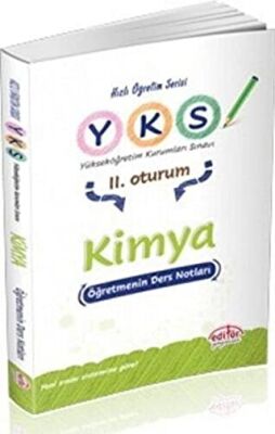 Editör Yayınevi YKS 1. ve 2. Oturum Kimya Öğretmenin Ders Notları - 1
