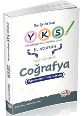 Editör Yayınevi YKS 2.Oturum Coğrafya Öğretmenin Ders Notları - 2