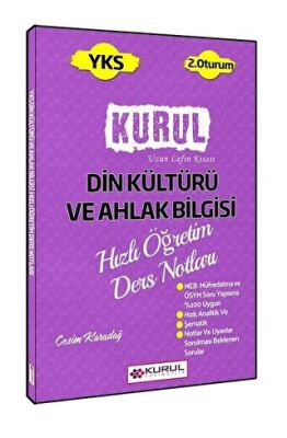 Kurul Yayıncılık YKS 2.Oturum Din Kültürü Ve Ahlak Bilgisi Hızlı Öğretim Ders Notları - 1