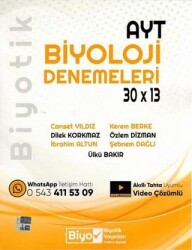 YKS AYT Biyoloji Deneme 30x13 Video Çözümlü - Biyotik Yayınları 