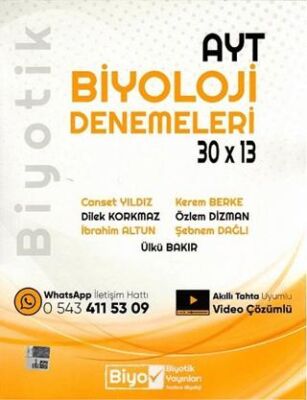 YKS AYT Biyoloji Deneme 30x13 Video Çözümlü - 1