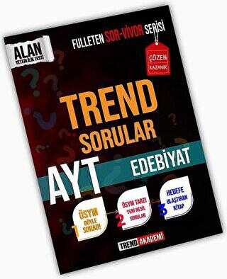 Trend Akademi Yayınları YKS AYT Edebiyat Trend Sorular Fulleten Sor-Vivor Serisi