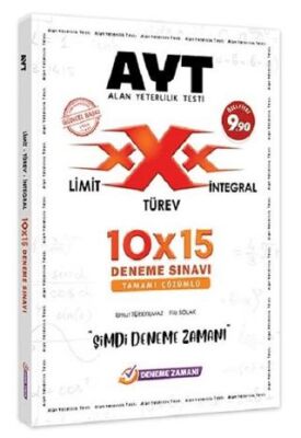 Deneme Zamanı YKS AYT Limit Türev İntegral 10x15 Deneme Sınavı Çözümlü - 1