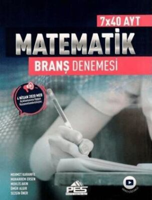 PES Yayınları YKS AYT Matematik 7x40 Branş Denemesi Video Çözümlü - 1