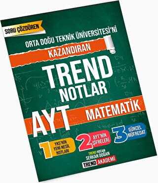 Trend Akademi Yayınları YKS AYT Matematik Ortadoğu Teknik Üniversitesini Kazandıran Trend Notlar