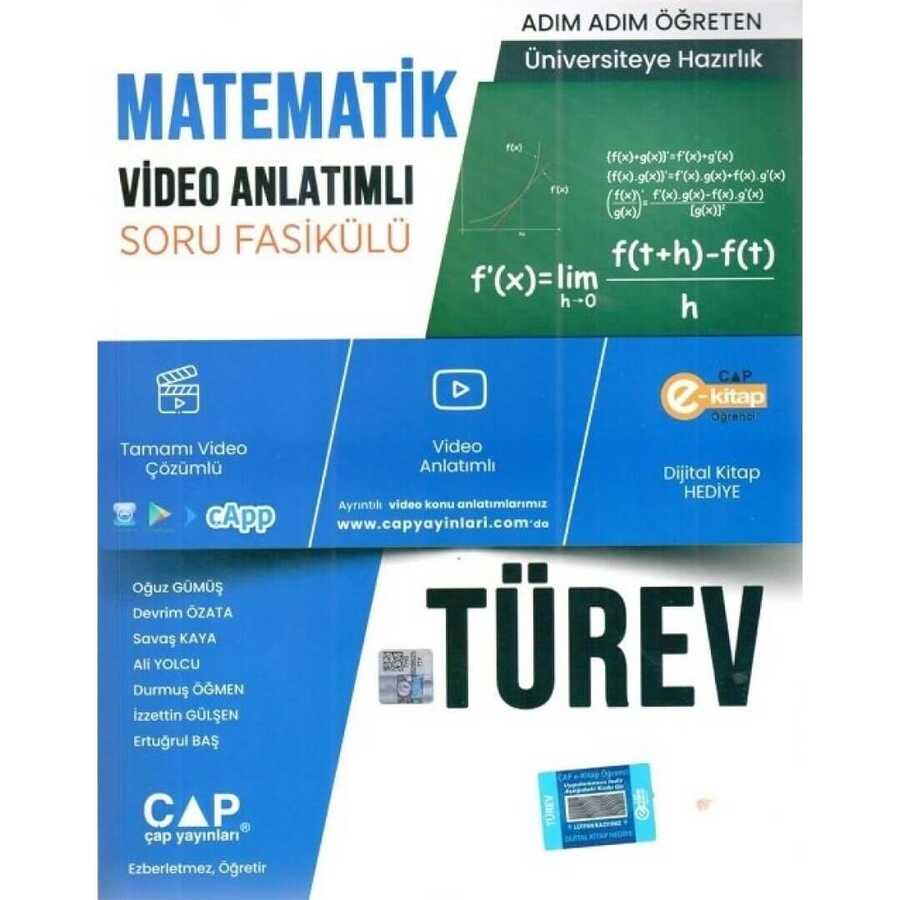 YKS AYT Matematik Türev Konu Anlatımı Soru Bankası Video Çözümlü Çap Yayınları