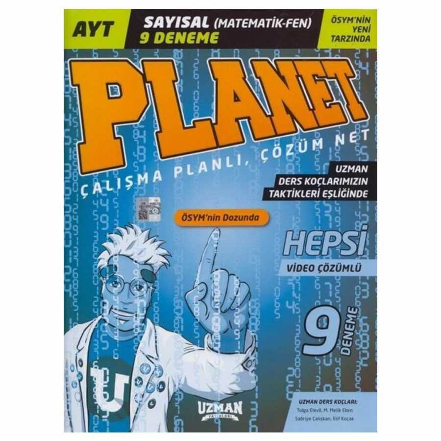 YKS AYT Sayısal Planet 9 Deneme Video Çözümlü Uzman Yayınları