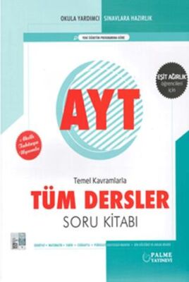 Palme YKS AYT Tüm Dersler Soru Kitabı Eşit Ağırlık kapağı