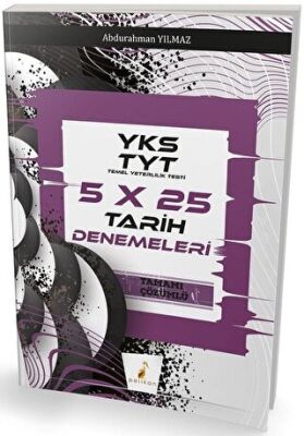 Pelikan Tıp Teknik Yayıncılık YKS TYT 5x25 Tamamı Çözümlü Tarih Denemeleri - 1