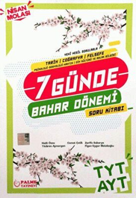 Palme YKS TYT AYT Tarih Coğrafya Felsefe 7 Günde Bahar Dönemi Soru Kitabı - 1