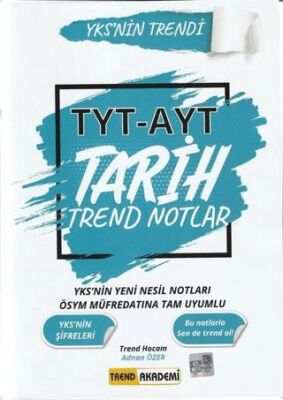 Trend Akademi Yayınları 2021 TYT-AYT Tarih Trend Notlar - 1