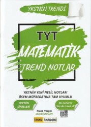 Trend Akademi Yayınları 2021 TYT Matematik Trend Notlar - Trend Akademi Yayınları