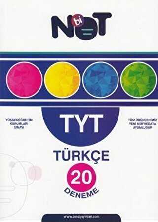 Bi Not Yayınları Binot Yayınları TYT Türkçe 20 Deneme