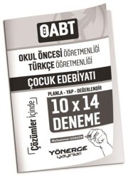 Yönerge Yayınları ÖABT Okul Öncesi, Türkçe Öğretmenliği Çocuk Edebiyatı 10x14 Deneme Çözümlü - Yönerge Yayınları