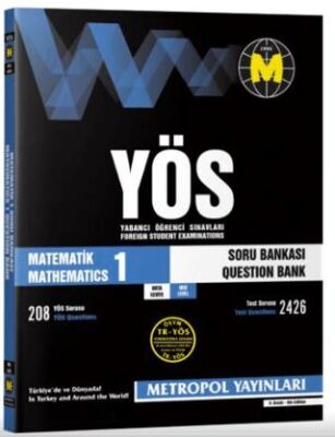 Metropol Yayınları YÖS Matematik - 1 Soru Bankası Orta Seviye - 1