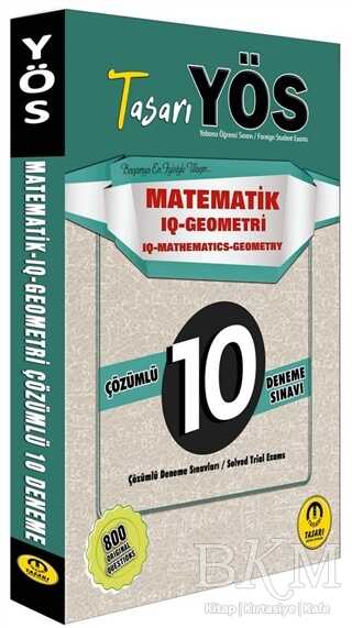 Tasarı Yayıncılık YÖS Matematik-IQ Geometri Çözümlü 10 Deneme Sınavı