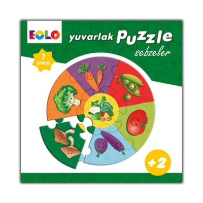 Yuvarlak Puzzle - Sebzeler - 1