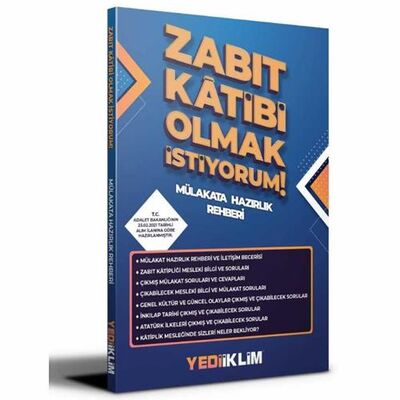 Yediiklim Yayınları Zabıt Katibi Olmak İstiyorum Mülakat Hazırlık Rehberi - 1